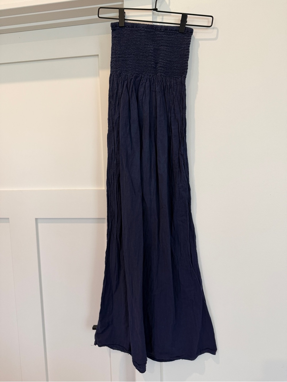 Tommy Bahama Navy Smocked Strapless Dress